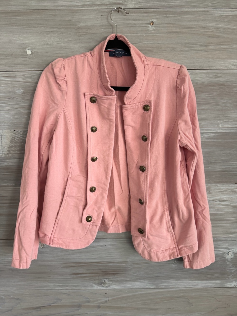 Women's Pink Military look Button Front Jacket Tommy Hilfiger